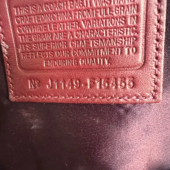 COACH Ashley Red Patent Satchel/Shoulder Bag F15455 - Picture 13 of 13